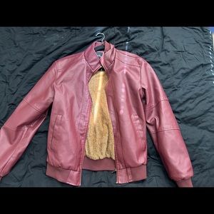Vintage Red Leather Jacket